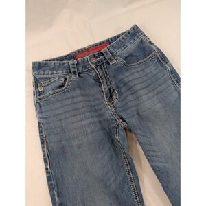 Rock & Roll Cowboy Jeans Mens 30X28 Double Barrell Straight Blue Denim Western